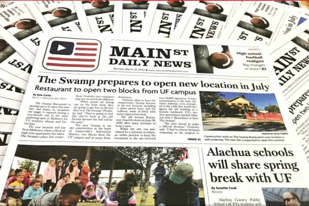 Mainstreet Daily News papers