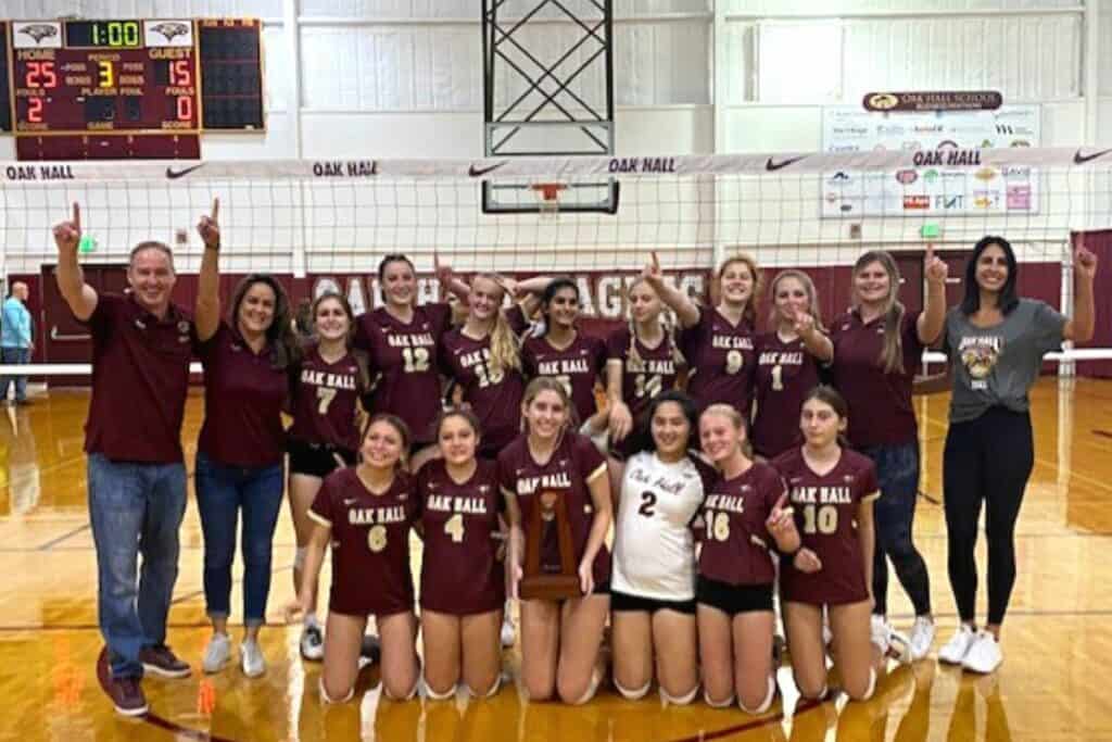 Oak Hall wins district volleyball championship