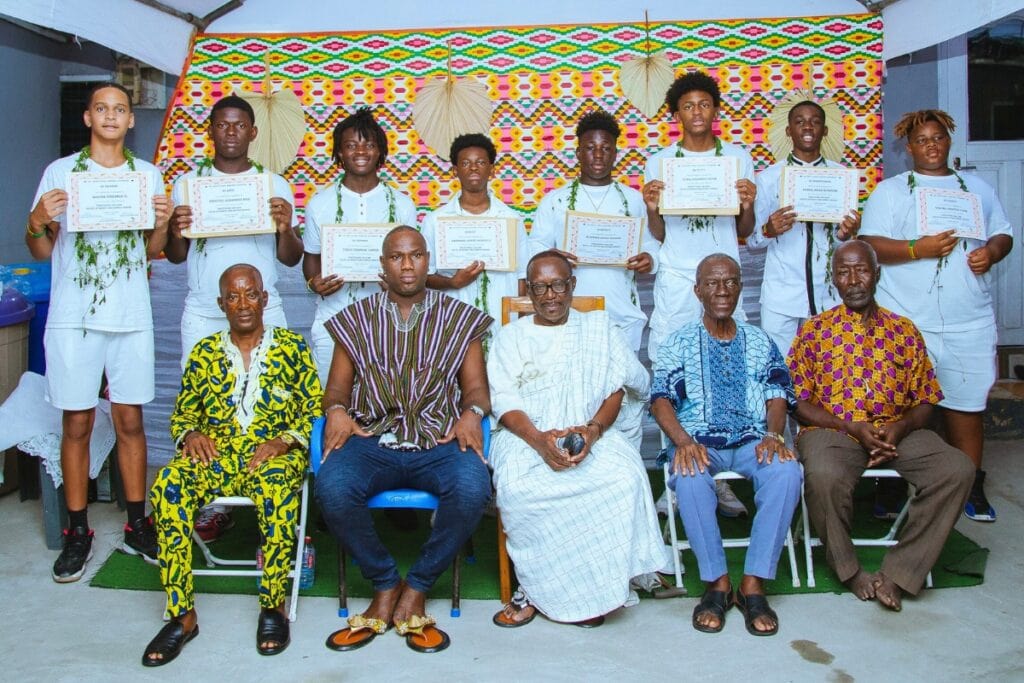 Scholars from Gainesville's Mirror Image Leadership Academy traveled in July to Ghana, West Africa, where they participated in a traditional naming ceremony.