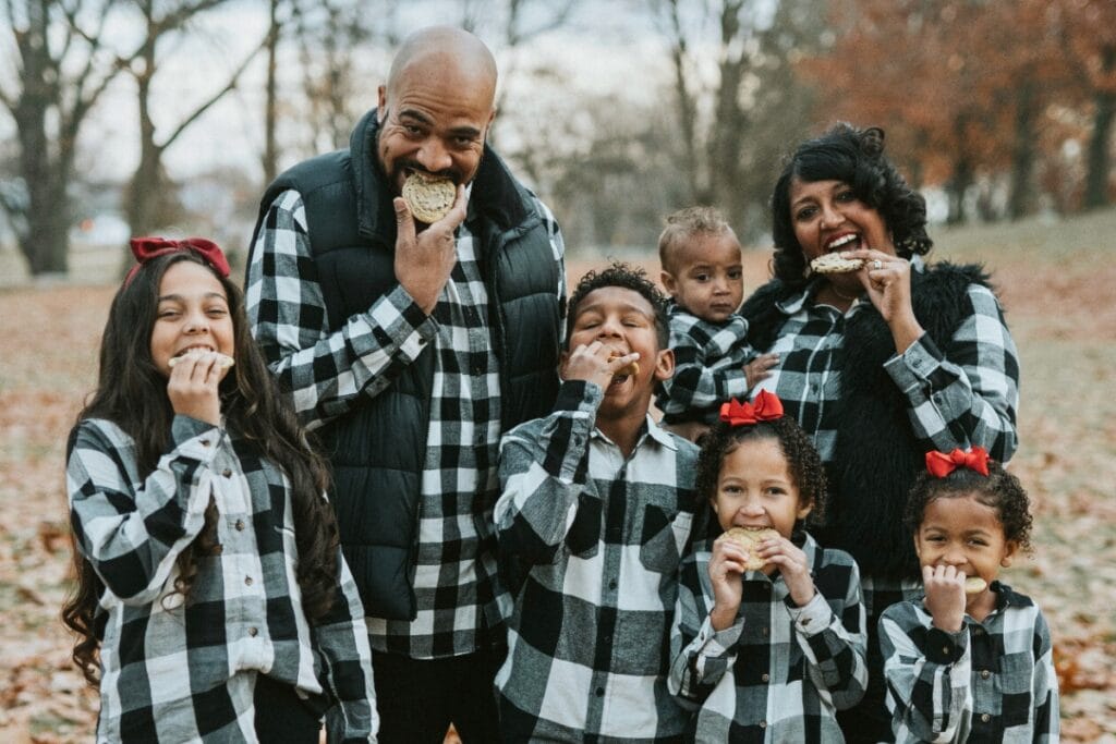 Business Owner Keena Woods and her husband, David has teamed together to build a family legacy, one cookie at a time.(From left) Karlin, David, Kaiser, Kayson, Kamden, Keena and Kayden.