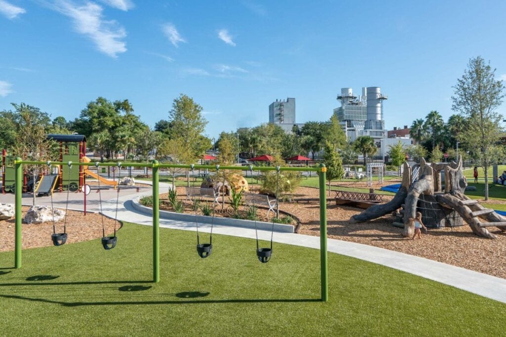 The Depot Park playground.