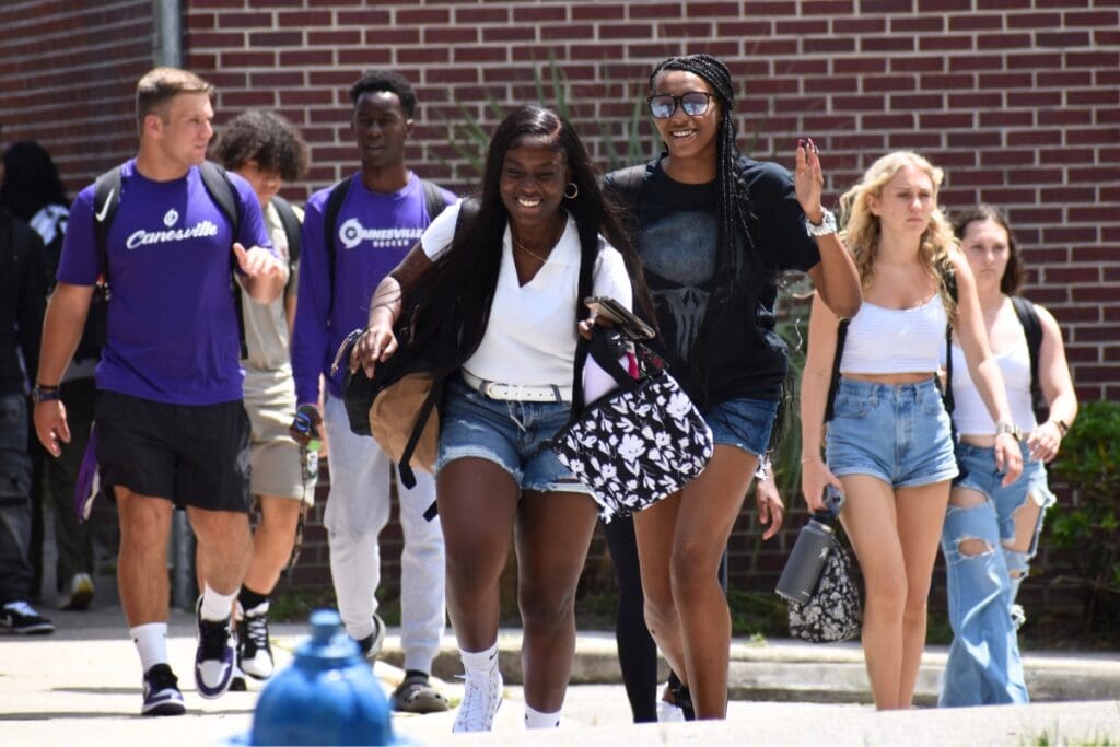 Students at Gainesville High School.