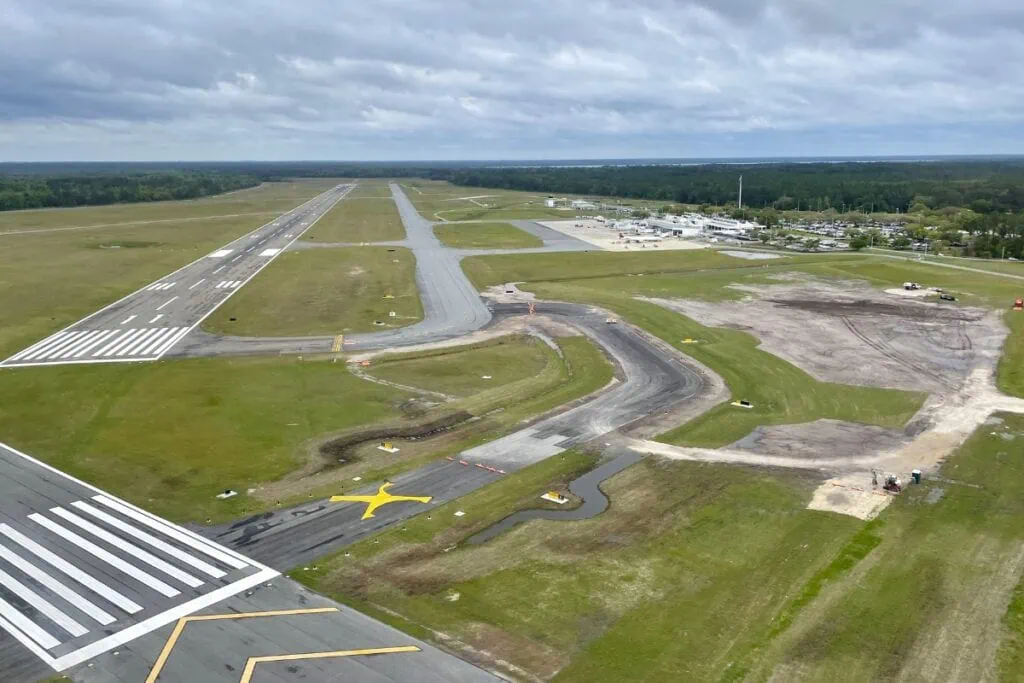 The Gainesville Regional Airport seen during a helicopter tour of downtown.