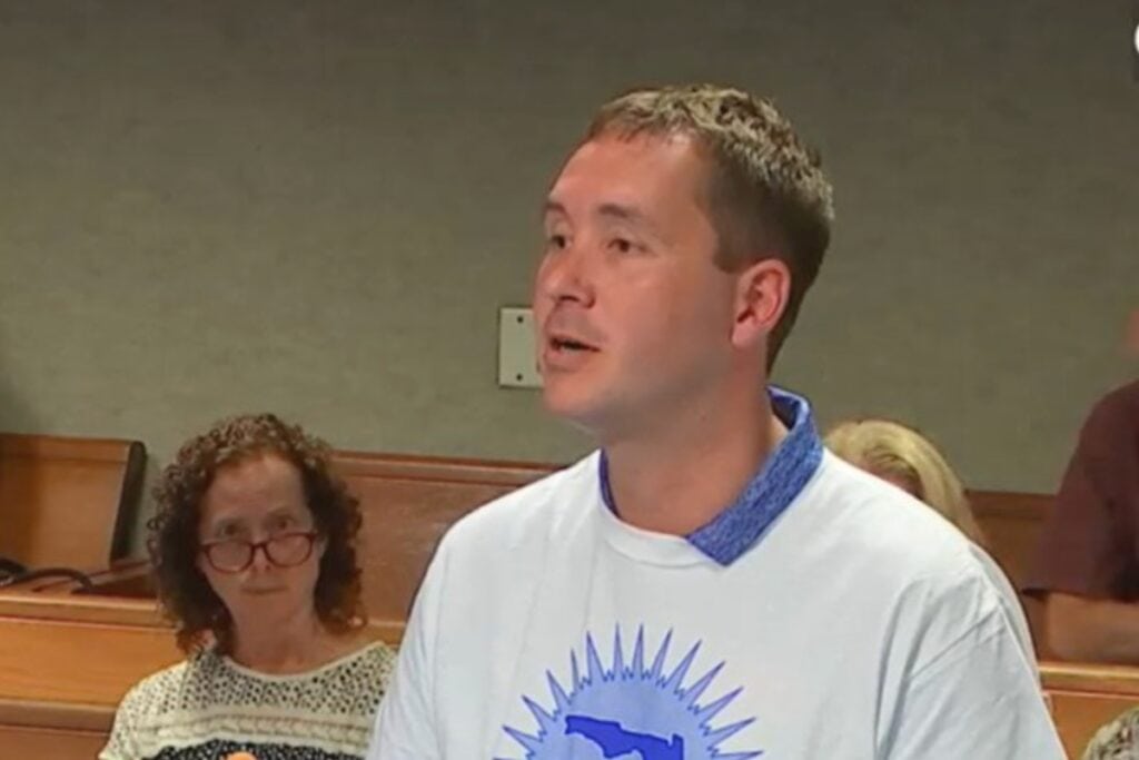 David Huelsman speaks at Alachua County Commission meeting