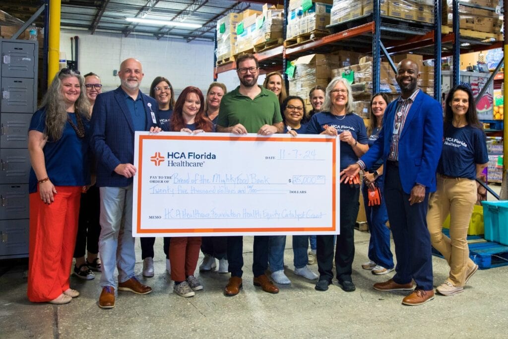 The HCA Healthcare Foundation awarded a $25,000 grant to Bread of the Mighty Food Bank for its community outreach initiatives as part of its Health Equity Catalyst Grant Program.