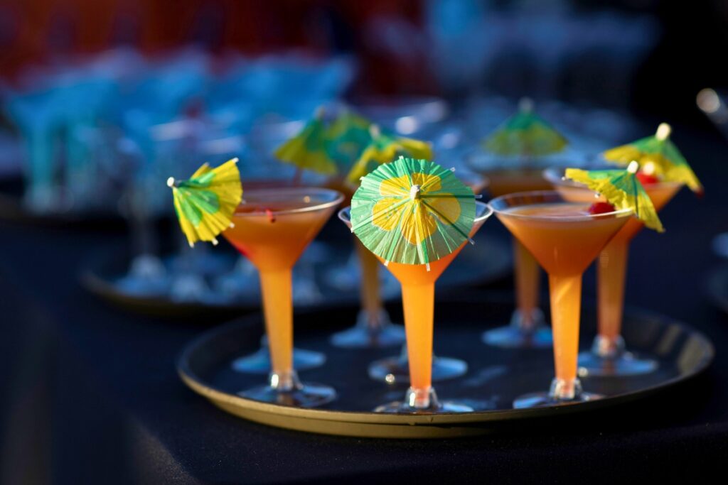 Mocktail drinks made with tropical juices. Courtesy of UF-IFAS