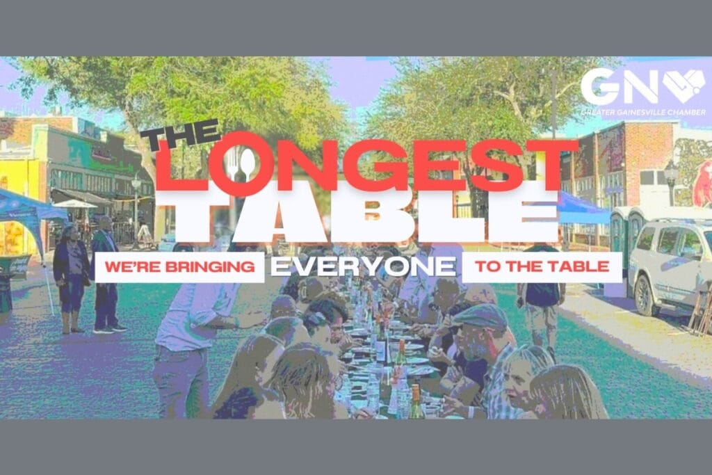 The Greater Gainesville Chamber of Commerce will host the 2nd Annual Longest Table at The Streatery on Friday. Courtesy of Greater Gainesville Chamber of Commerce