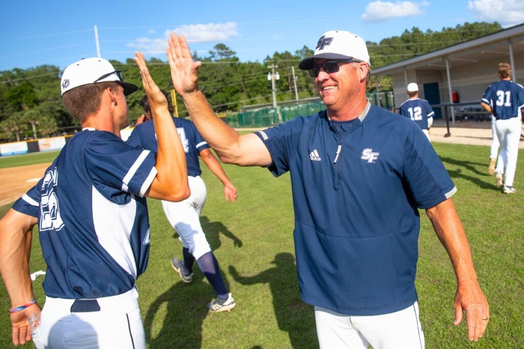 Santa Fe College baseball coach Johnny Wiggs recently earned his 600th win for the Saints and 800th win overall.