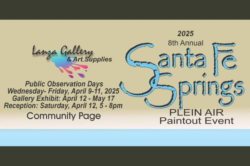 The 8th Annual Santa Fe Plein Air Paintout kicks off on Wednesday, April 9, with three days of public viewing in downtown High Springs and three local parks.