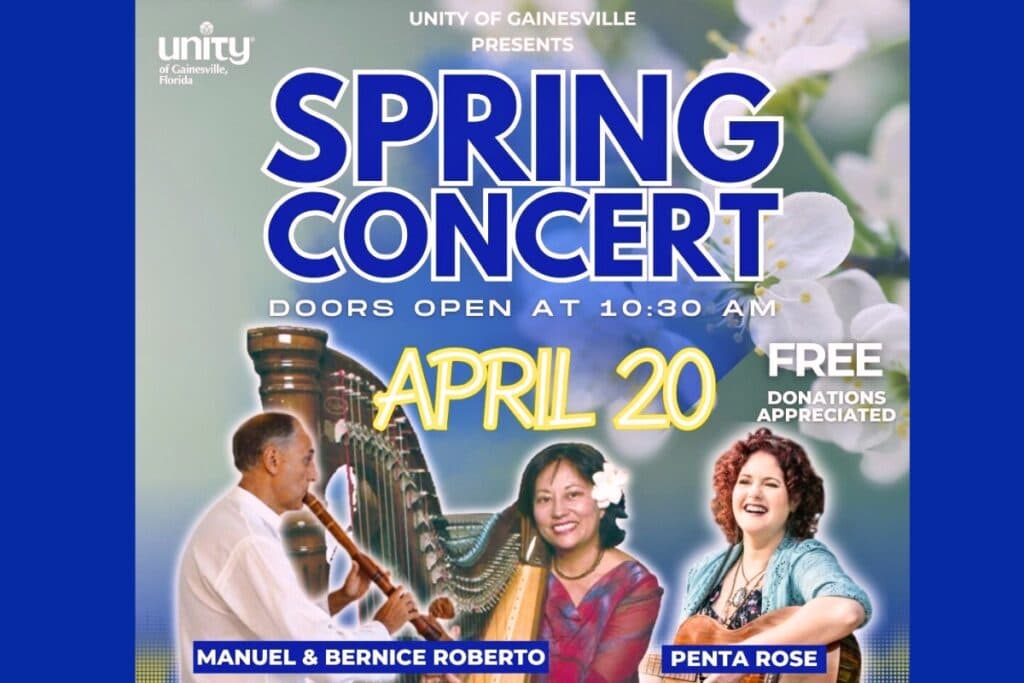 Unity of Gainesville will host its Spring Concert on Sunday, April 20. Courtesy of Unity of Gainesville