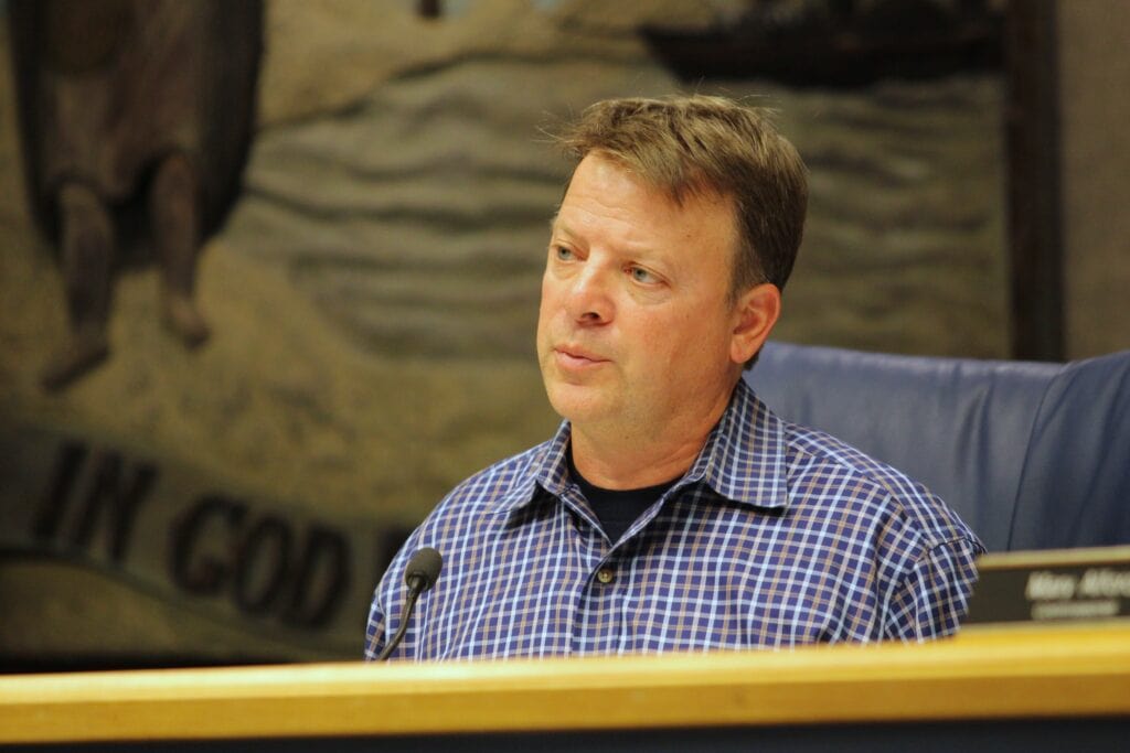 Alachua County Commissioner Ken Cornell at a January 2025 meeting. Photo by Seth Johnson (2)
