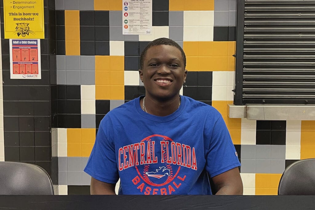 Buchholz's Cedaris Smith was the fourth Bobcats baseball player to announce he was signing with a college team.