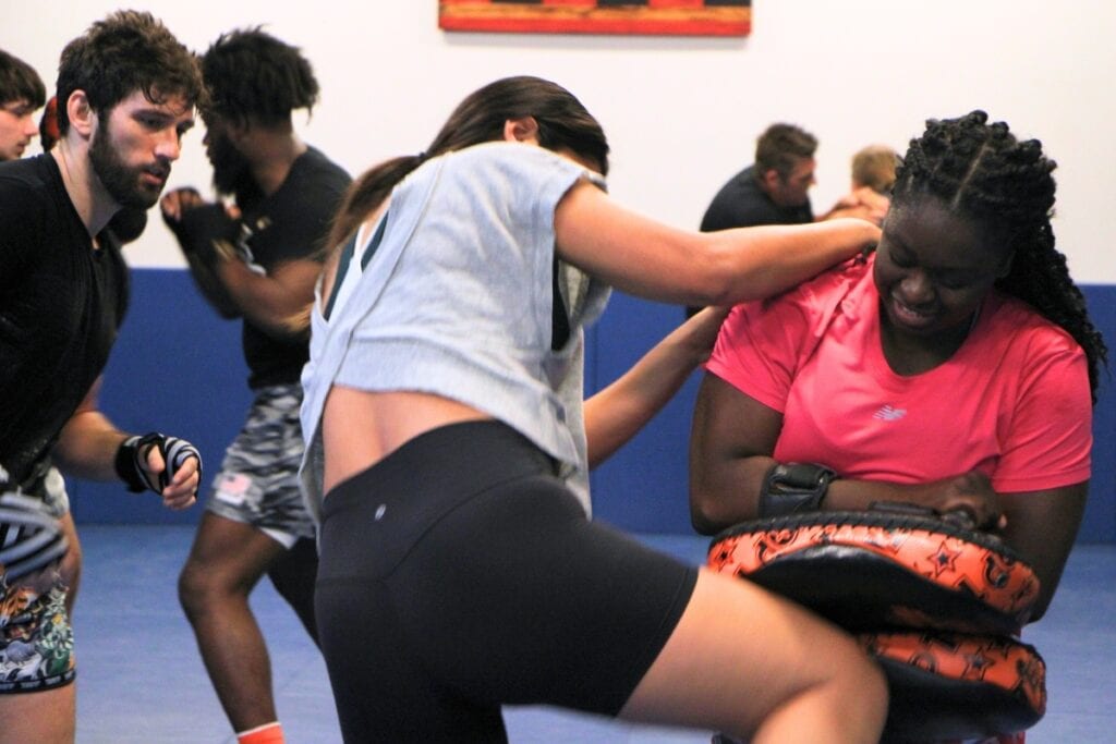 Fighters train at Mat Life gym. Photo by Lillian Hamman