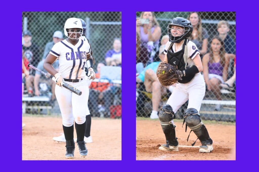 Gainesville's Madisyn Gillins (left) and Roxanne Walsh. Photos by C.J. Gish