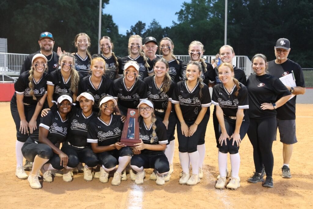 Santa Fe won the Class 3A-District 5 championship with a 10-0 five-inning victory over visiting Palatka on Thursday. Photo by C.J. Gish