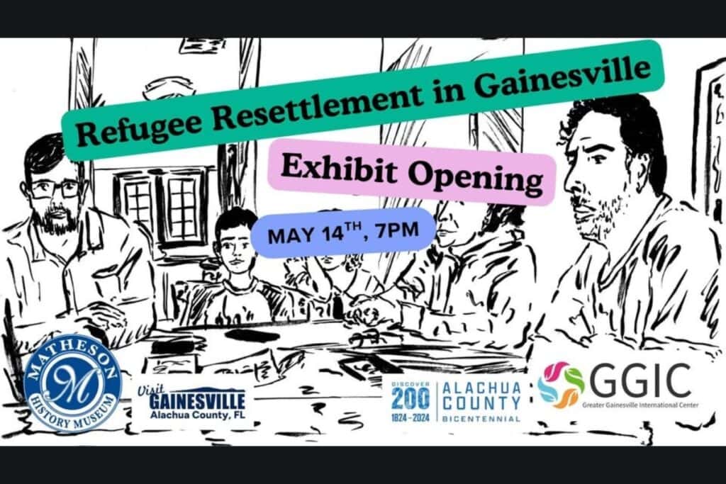 The Matheson History Museum will hold an opening reception for the mini-exhibit Refugee Resettlement in Gainesville on Wednesday, May 14.