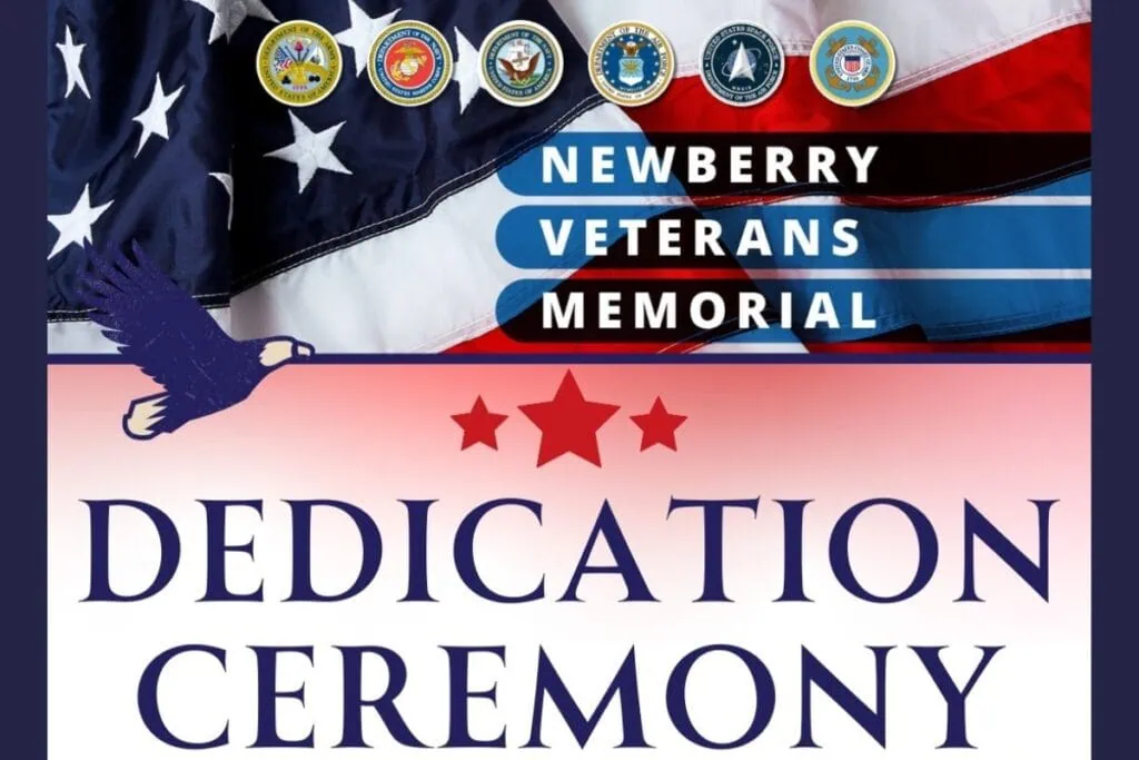 The city of Newberry will unveil its new Veterans Memorial with a ribbon-cutting ceremony on Monday, May 26, at Lois Forte Park. Courtesy city of Newberry