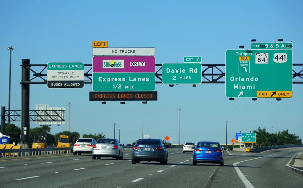 highway freeway Miami Orlando Florida travel car