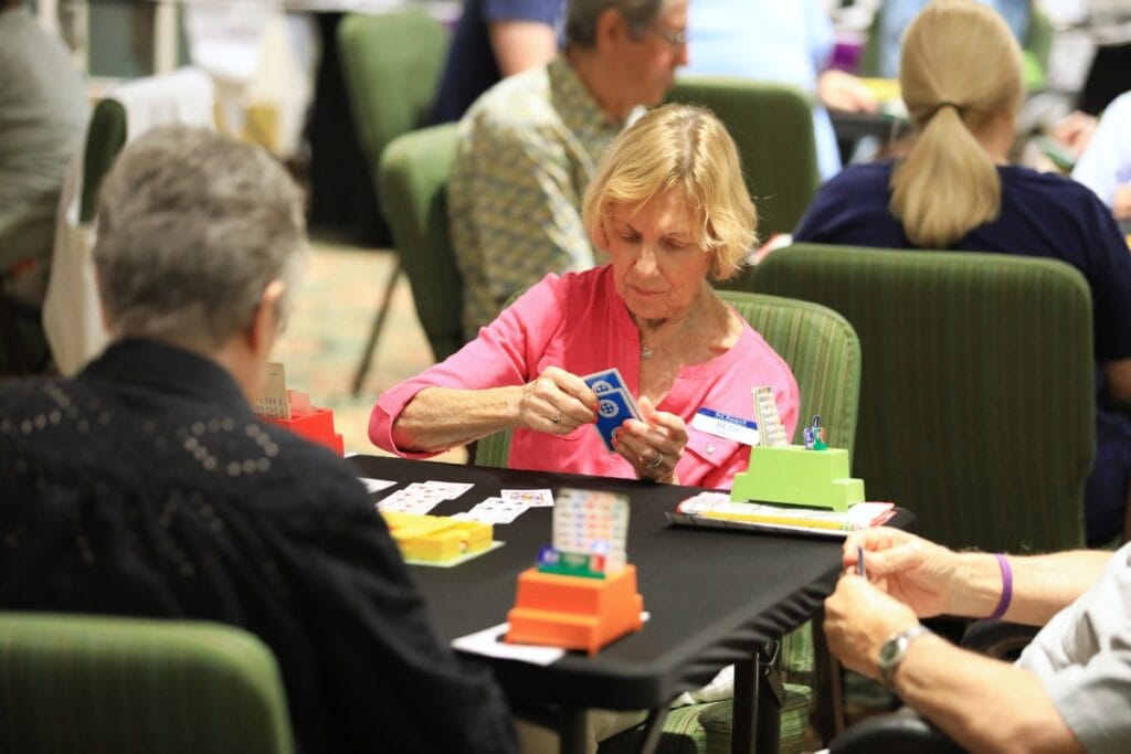 Beth Paul plays during the first round of The Longest Day Bridge Tournament at Oak Hammock in Gainesville. Photo by Seth Johnson