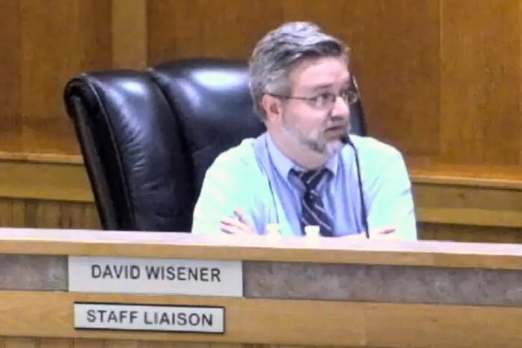 ESF liaison David Wisener addresses the board during a June 17 regular meeting. Courtesy city of Alachua