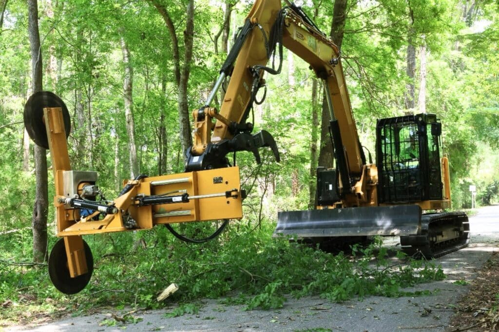 The Alachua County Public Works Department recently added a tree-branch trimmer to its trail maintenance fleet. Courtesy of Alachua County