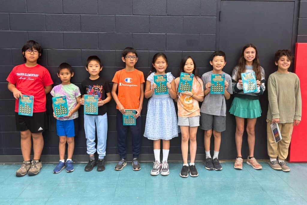 The Frazer Elementary School teams topped the fourth and fifth grade Math League competition featuring schools from the U.S. and Canada.