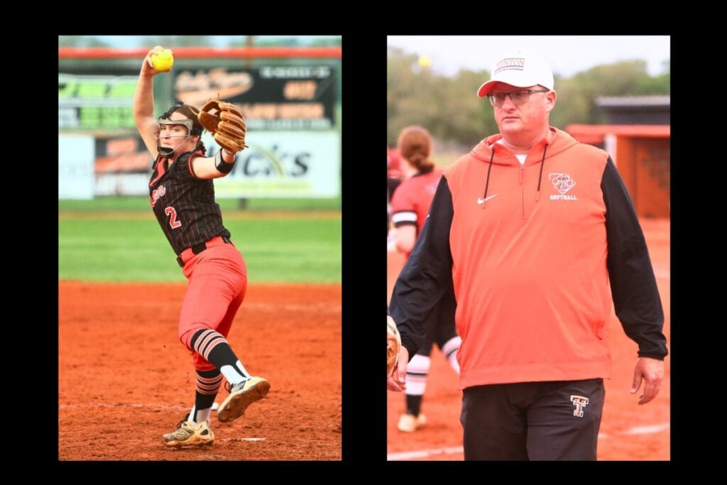 Trenton's Addison Allaire (left) and coach Kevin Benson were voted the Rural Class Player and Coach of the Year, respectively. Photos by C.J. Gish