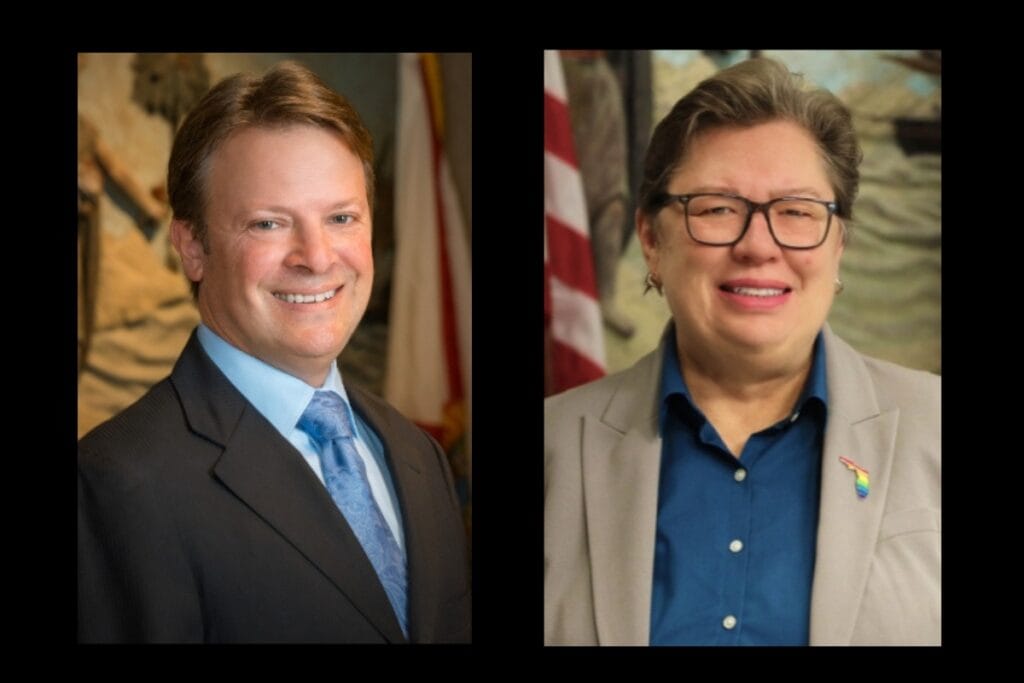 Alachua County Commissioners Ken Cornell (left) and Mary Alford were recently appointed to positions on the Florida Association of Counties at its annual meeting. Alachua County