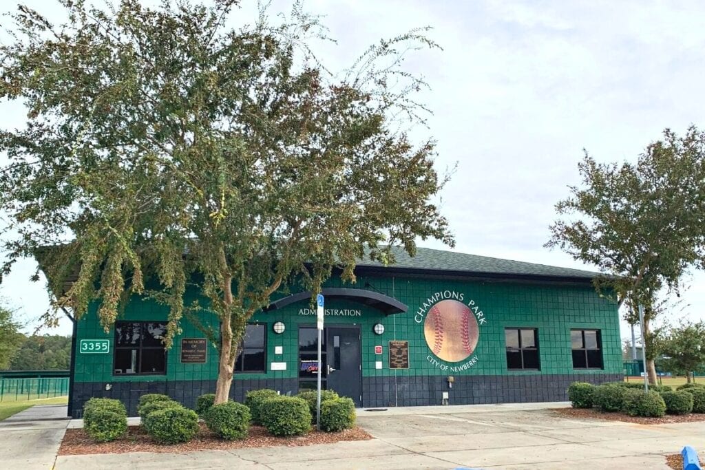 Champions Park administration building. Photo by Suzette Cook