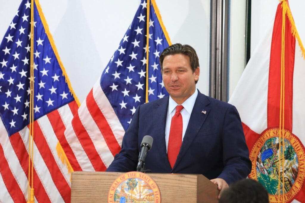 Gov. Ron DeSantis announced an audit into the city of Gainesville as part of the state's ongoing DOGE efforts and as a primer for property tax reform discussions in 2026. Photo by Seth Joh