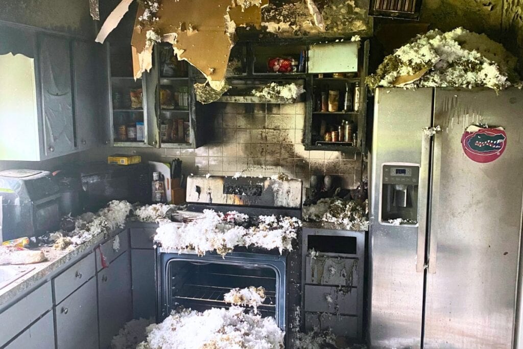 One person was injured in a kitchen fire at a residence outside of Hawthorne on Wednesday afternoon. Courtesy of ACFR