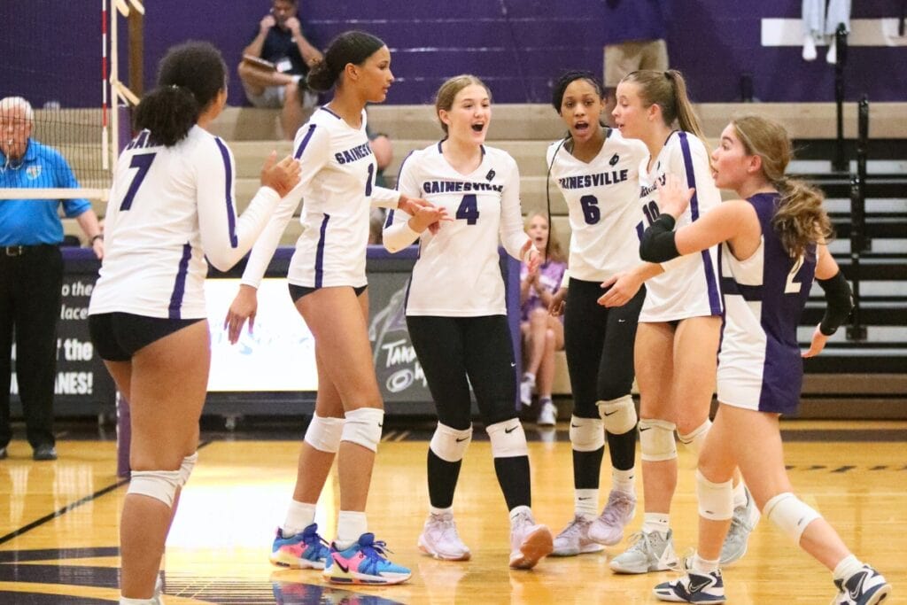 The 2024 Gainesville volleyball team won its second straight district title. Photo by C.J. Gish