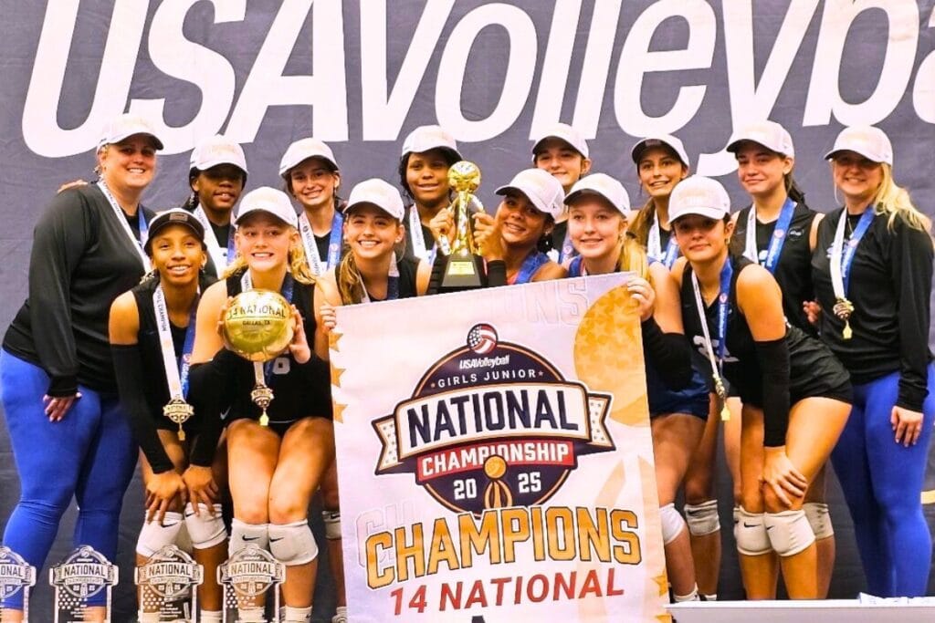 The Gainesville Juniors 14U team won the USA Volleyball National Championship in Dallas over the weekend. Courtesy of Gainesville Juniors