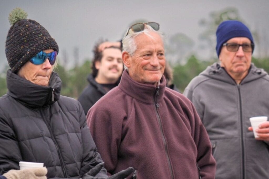 The National Wildlife Refuge Association selected Levy County’s Andrew Gude (center) as refuge manager of the year, earning the Paul Kroegel Award. Courtesy of Debbie Meeks