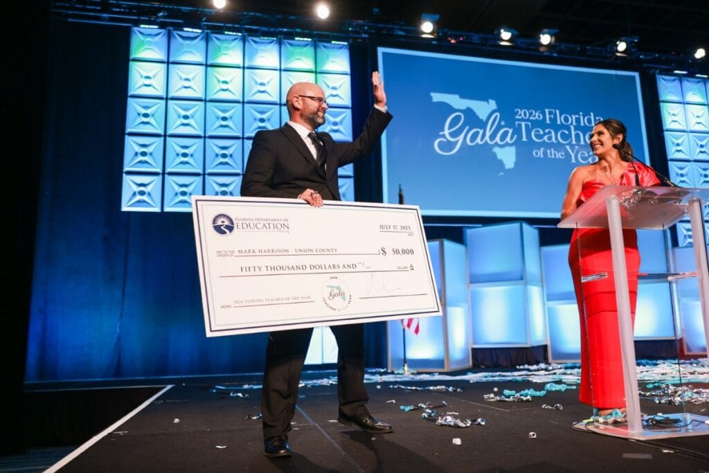 Union County High School's Mark Harrison was named the 2026 Florida Teacher of the Year on Thursday. Courtesy of FDOE