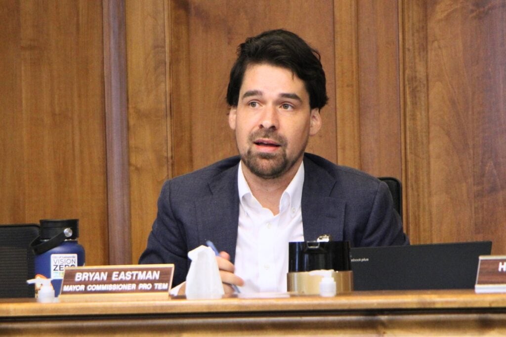 Commissioner Bryan Eastman advocated for land use rezoning on Thursday to allow The Knot to start construction. Photo by Lillian Hamman (1)