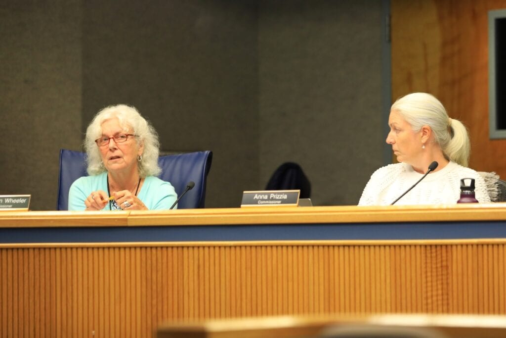 Commissioner Marihelen Wheeler (left) said she hopes the development off Hawthorne Road ends up as something the commissioners have never seen before. Photo by Seth Johnson