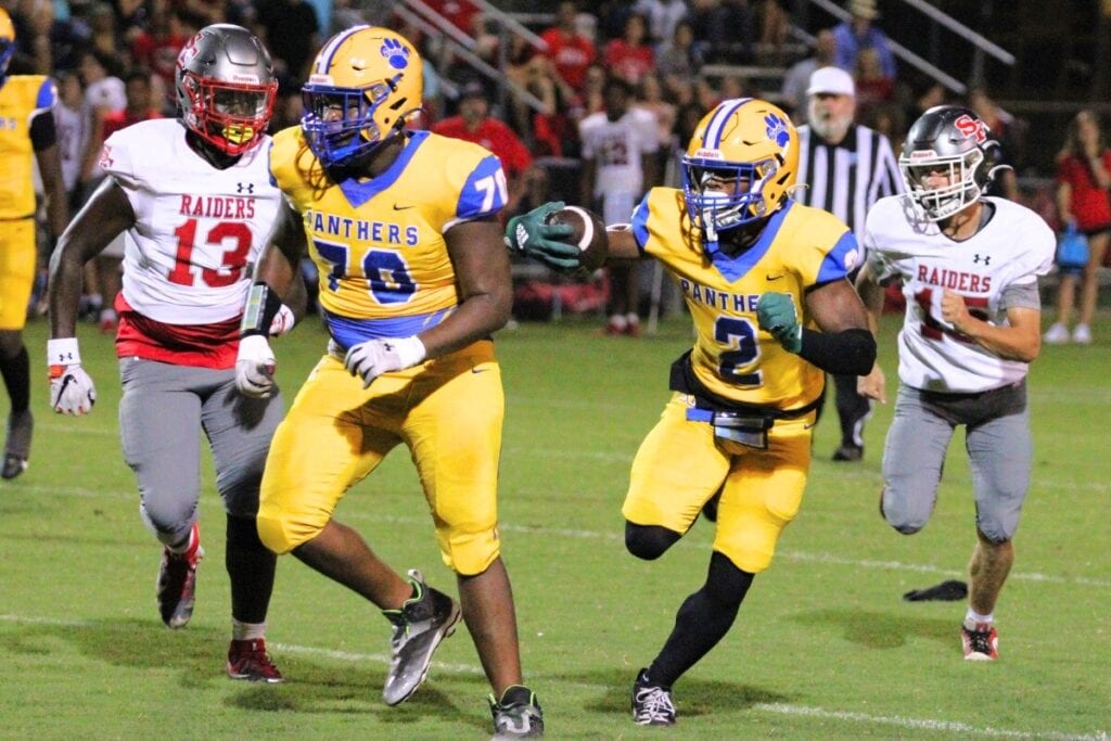 Kaleb Woods (2) enters his senior season leading the Panthers in rushing the last three years. Photo by Seth Johnson