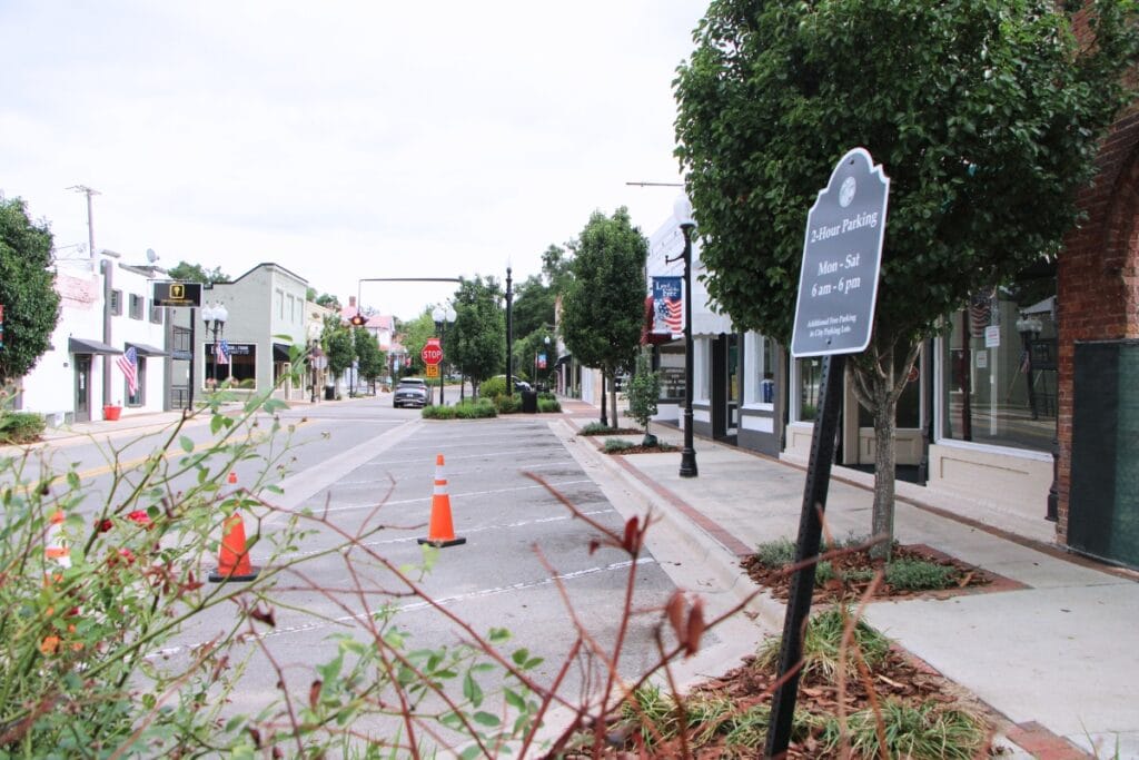 Main Street in Alachua where a new farmer’s market will be held Saturdays 9 a.m. to 1 p.m. starting Oct. 4. Photo by Lillian Hamman