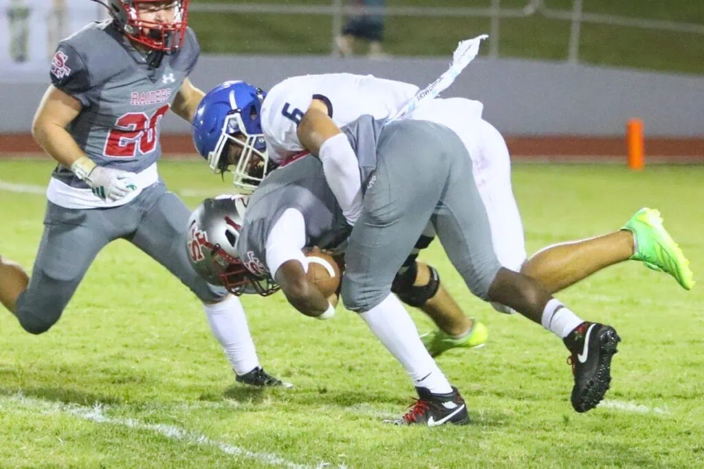 Porter Pedro (6) will play defensive back and wide receiver for P.K. Yonge this season. Photo by C.J. Gish