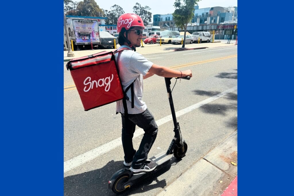 Snag, a 10-minute delivery service designed for college students, is coming to the University of Florida. Courtesy of Snag.