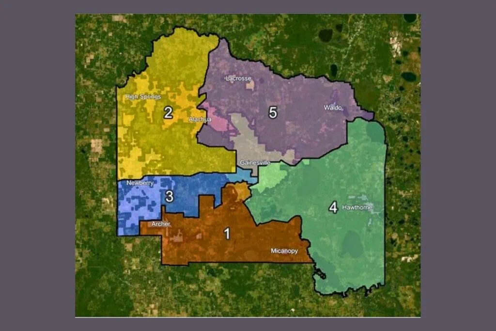 The Board of Alachua County Commissioners invites citizens to share proposed maps for how County Commission districts should be drawn. Courtesy of Alachua County