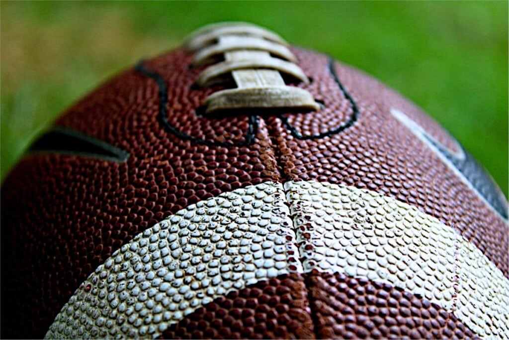 Top of football. Photo by Isaac Lind-Unsplash