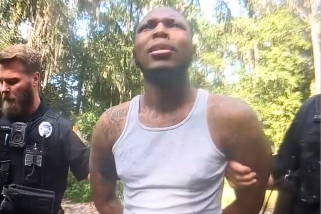 Alachua County Sheriff's deputies apprehended Trever Strawder, who had multiple warrants for arrest, after the suspect fled a traffic stop in Gainesville on Wednesday. Courtesy of ACSO
