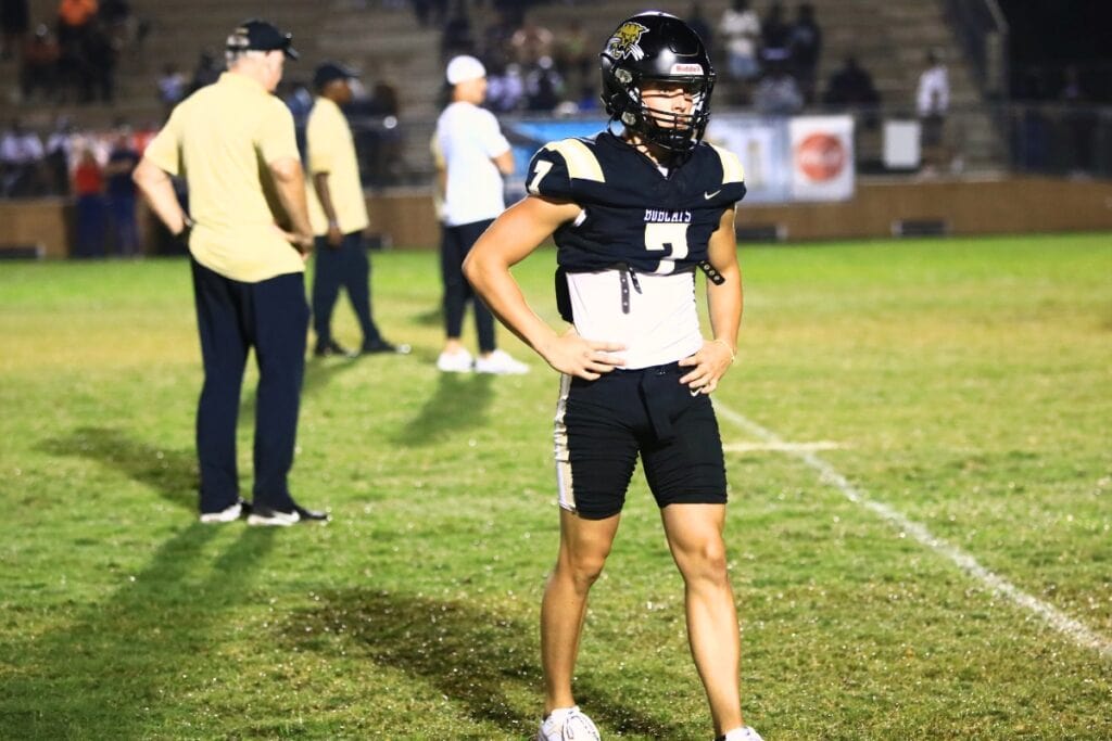 Buchholz wide receiver Keil McGriff has spent his senior season watching his team from the sideline. Photo by C.J. Gish