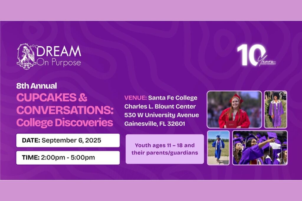 Dream on Purpose will help middle and high school students at its “Cupcakes & Conversations College Discoveries” event on Saturday. Courtesy of Dream on Purpose