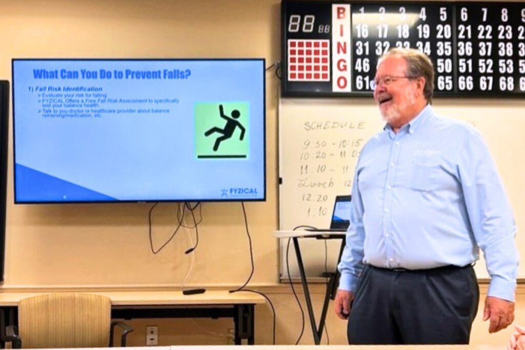 FYZICAL physical therapist Bruce Sack provides tips on how to reduce falls. Photo by Ronnie Lovler