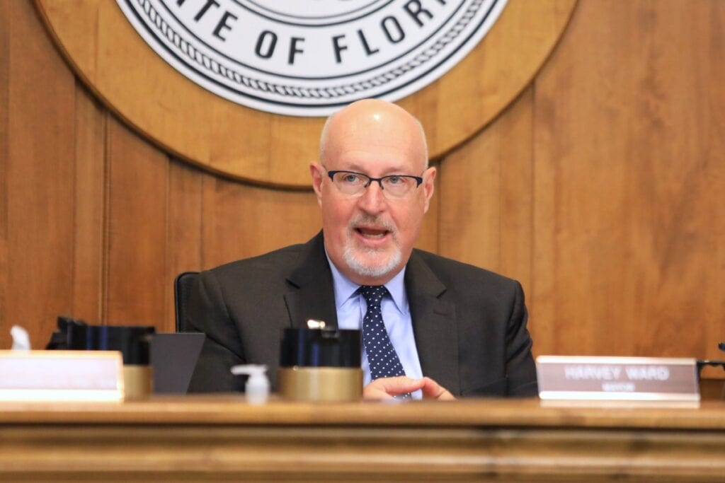 Gainesville Mayor Harvey Ward at dias.