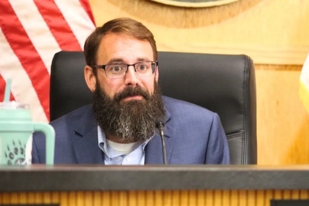 Newberry Community School Board Chair Derek Danne was among the board members who gave the go-ahead for the principal job listing to be posted by Oct. 1. Photo by Nick Anschultz