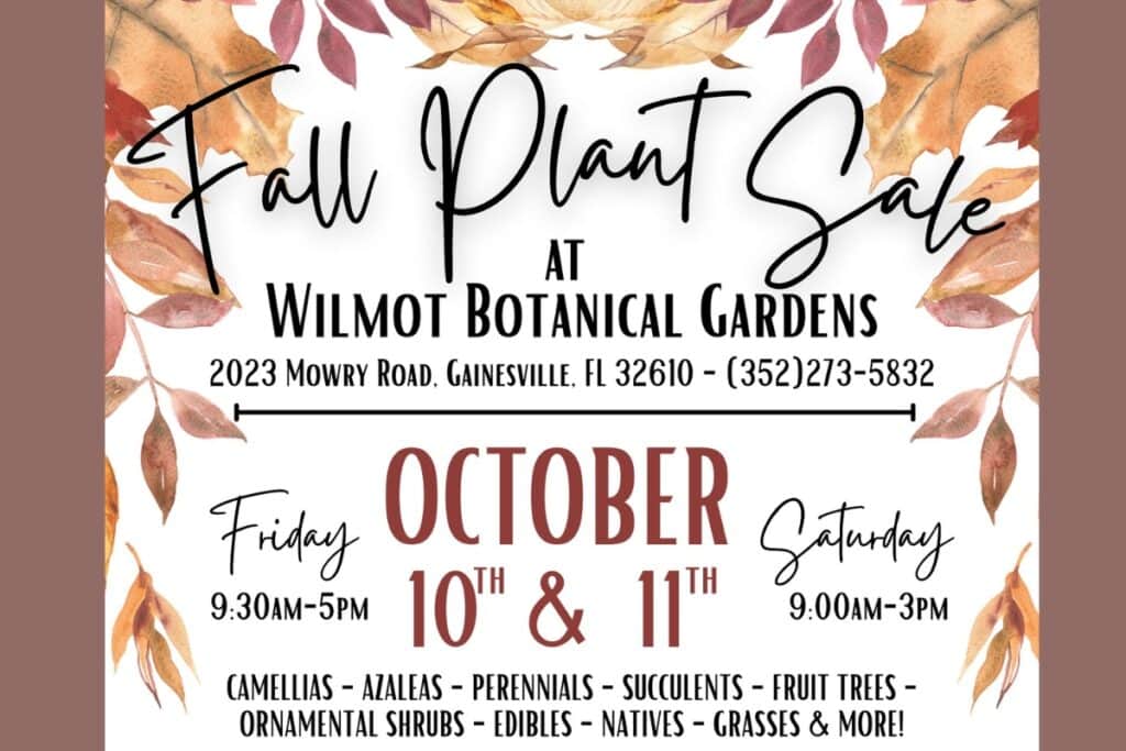 The 2025 Fall Plant Sale at the Wilmot Botanical Gardens will run from Oct. 10-11. Courtesy of UF